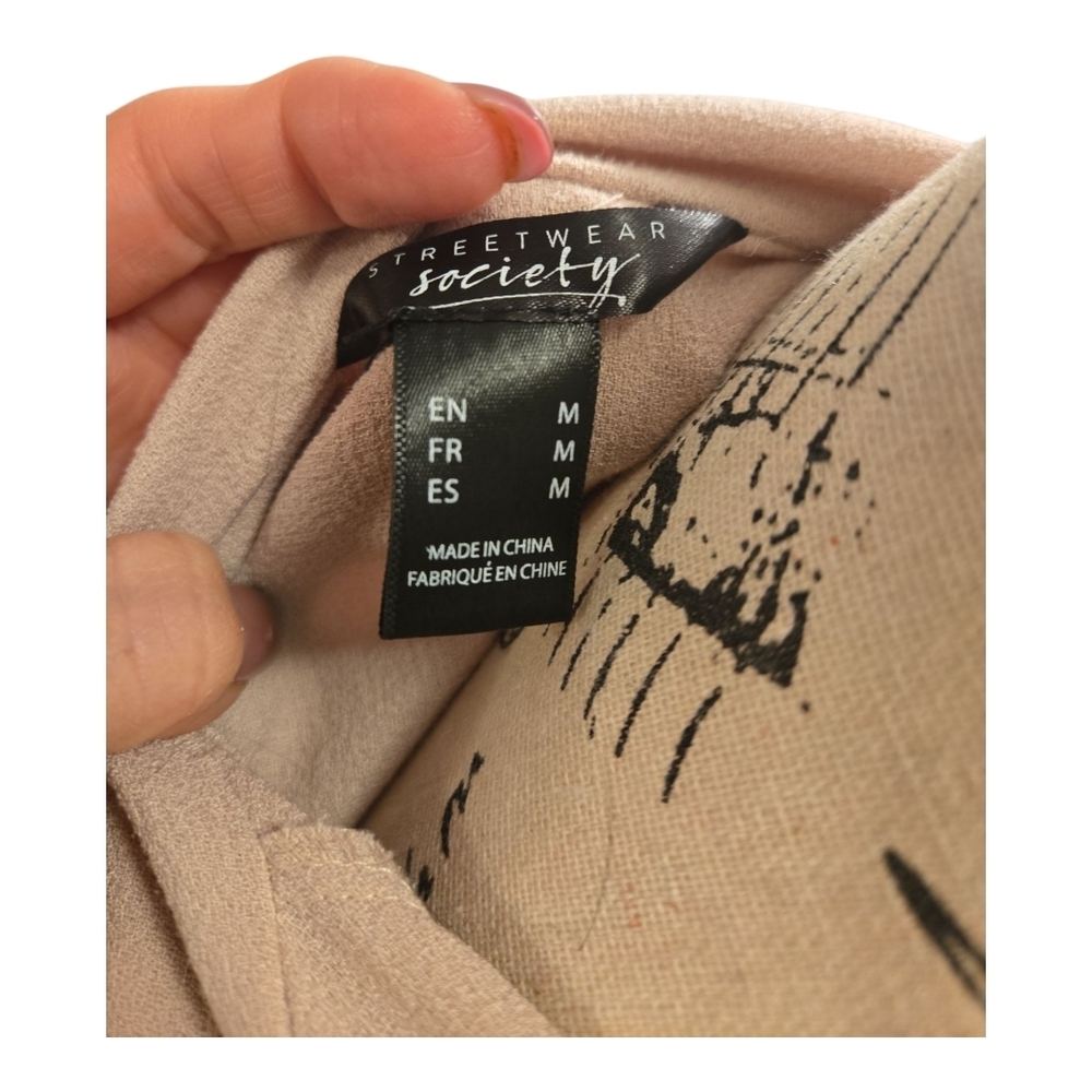 Strreetwear Society Tan Open Front Cardigan with Belt - Picture 4 of 4